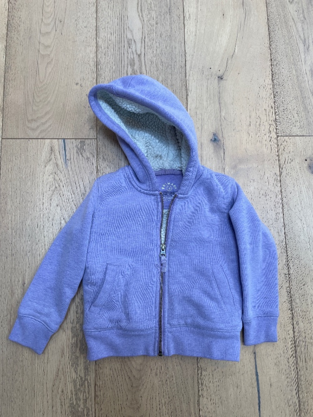 Primary teddy fleece-lined zip hoodie - size 2